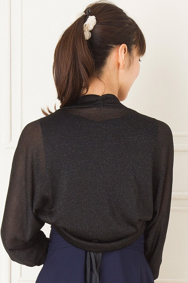 黒ラメニットボレロの商品画像3