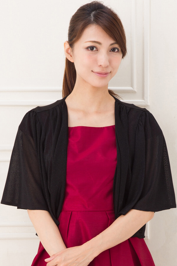 黒ラメジャージーボレロの商品画像4