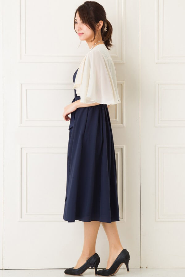 肩レースベージュシフォンボレロの商品画像7