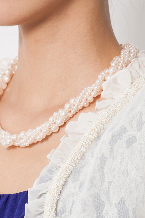 ねじりパールオフホワイトネックレスの商品画像2