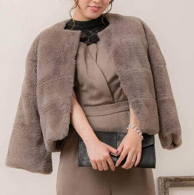 モカベージュのエコファージャケットのサムネイル画像