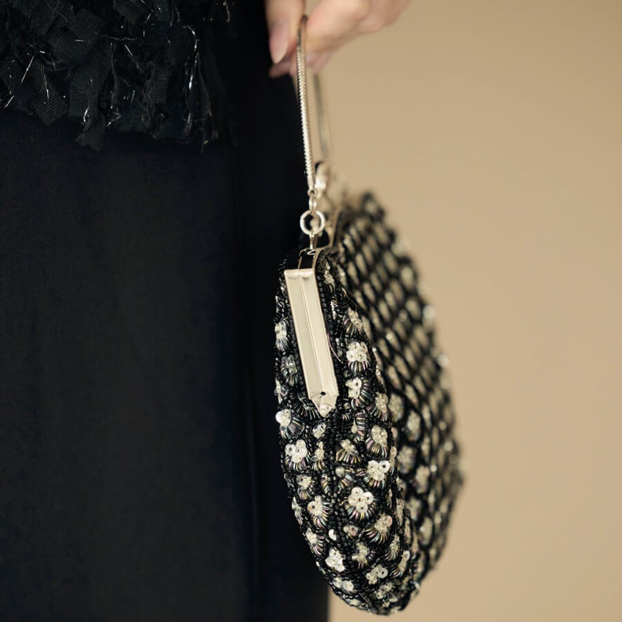 ブラックのスパンコール×ビーズバッグの商品画像2