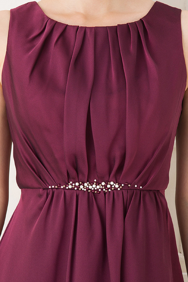 ウエストビーズボルドーミディアムドレスの商品画像5