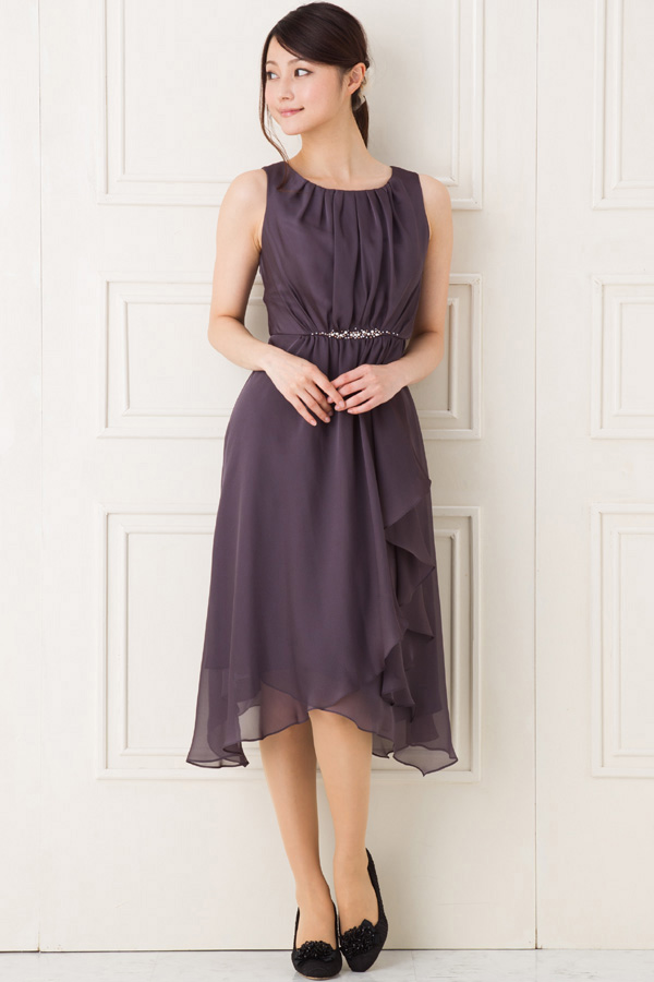ウエストビーズ京紫シャンタンドレスの商品画像2
