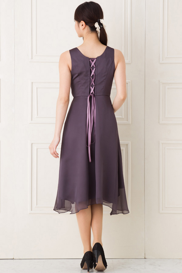 ウエストビーズ京紫シャンタンドレスの商品画像3