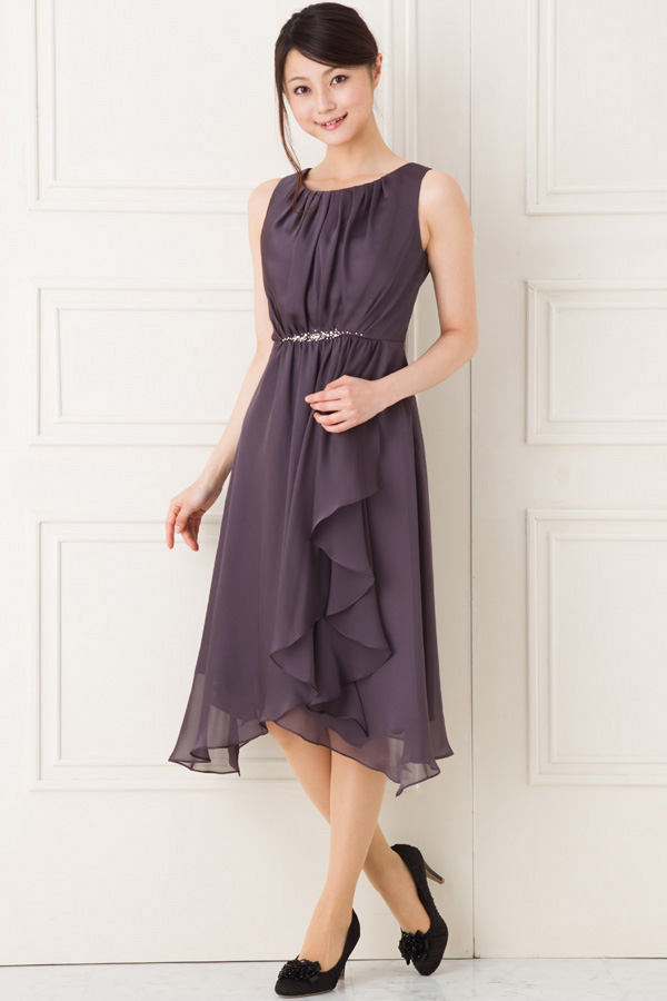 ウエストビーズ京紫シャンタンドレスの商品画像4