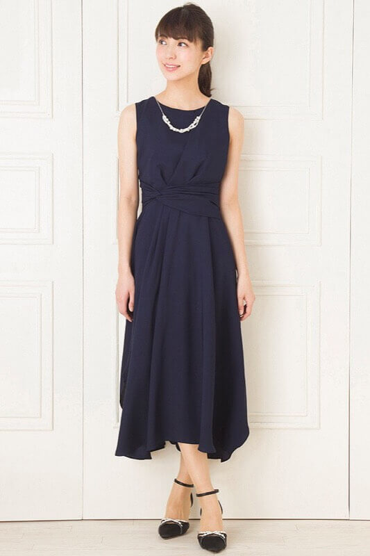 ネイビージョーゼットミディアムドレスのサムネイル画像