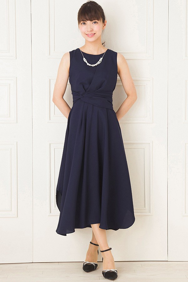 ネイビージョーゼットミディアムドレスの商品画像2