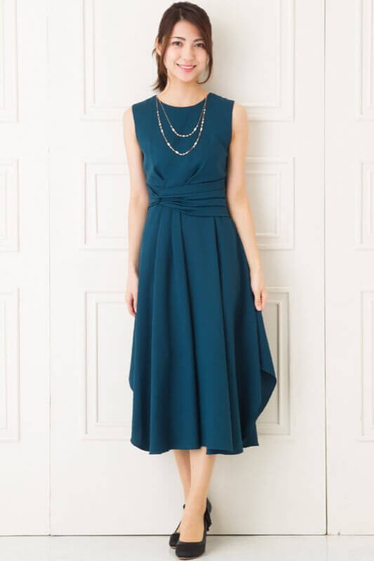 ダークグリーンミディアムドレスのサムネイル画像