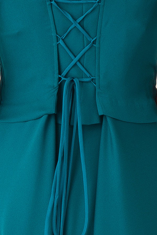 カシュクールグリーンミディアムドレスの商品画像12