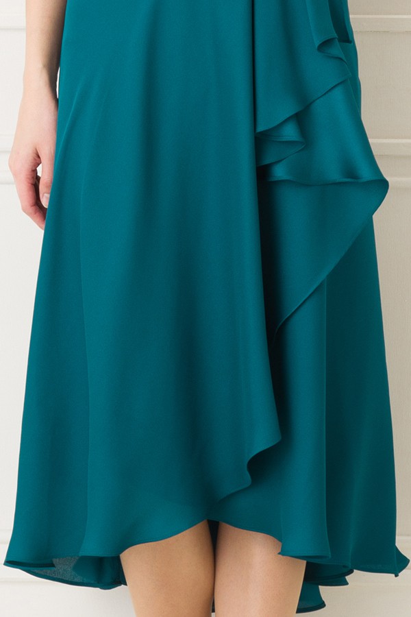 カシュクールグリーンミディアムドレスの商品画像9