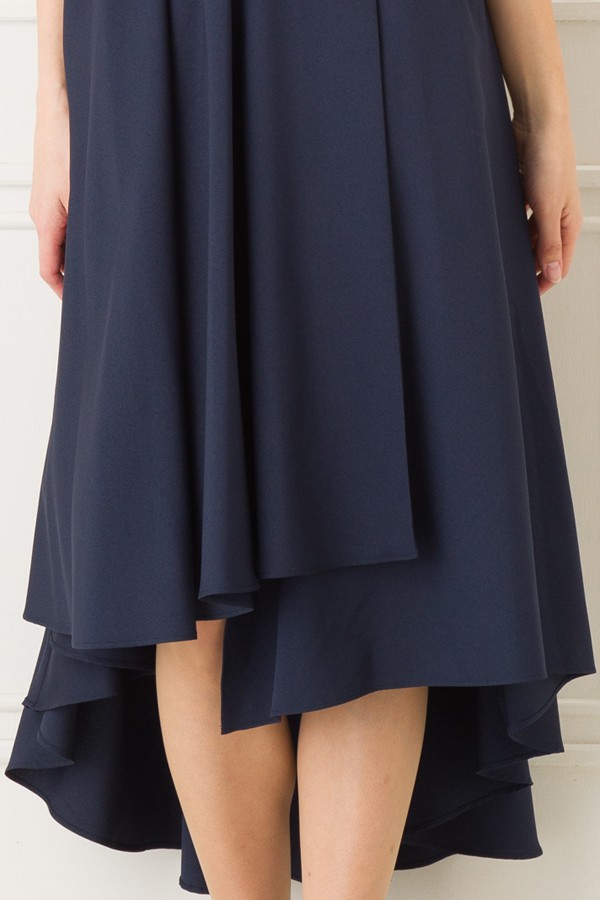 ウエストリボンモチーフのネイビーミディアムドレスの商品画像9