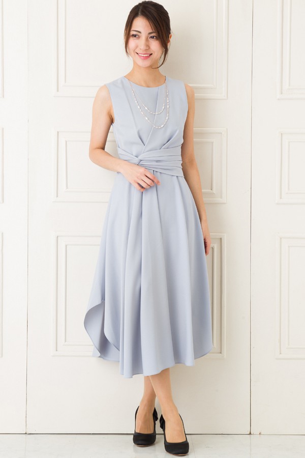 ブルーグレーミディアムスカートドレスの商品画像1