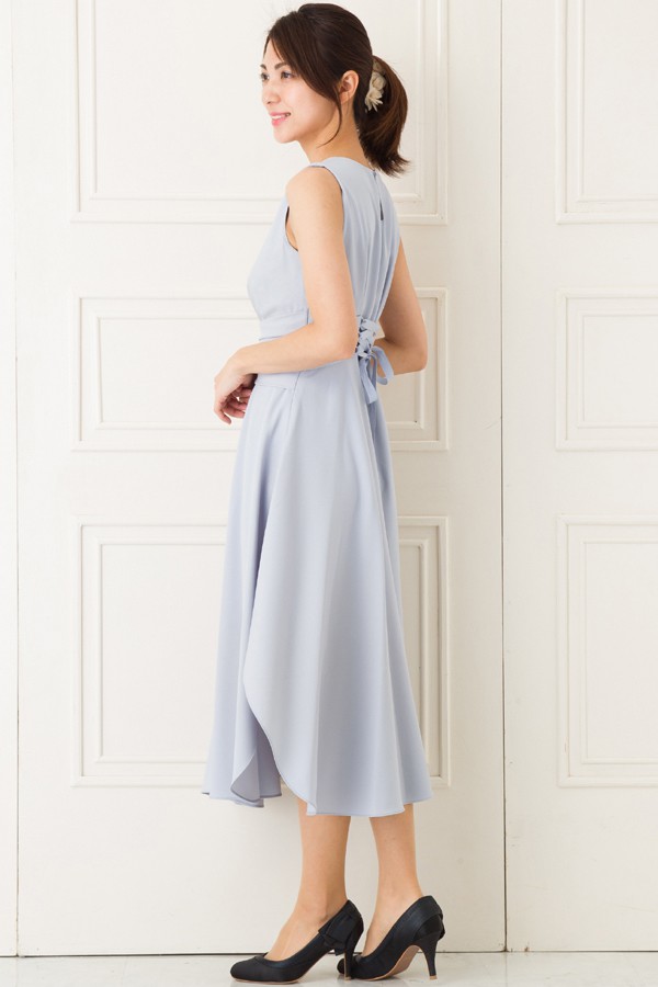 ブルーグレーミディアムスカートドレスの商品画像3