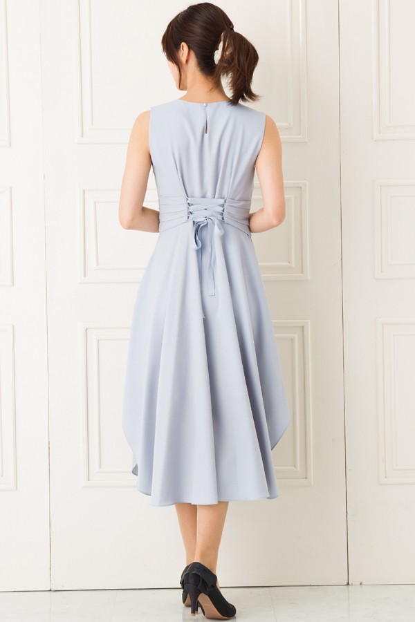 ブルーグレーミディアムスカートドレスの商品画像4