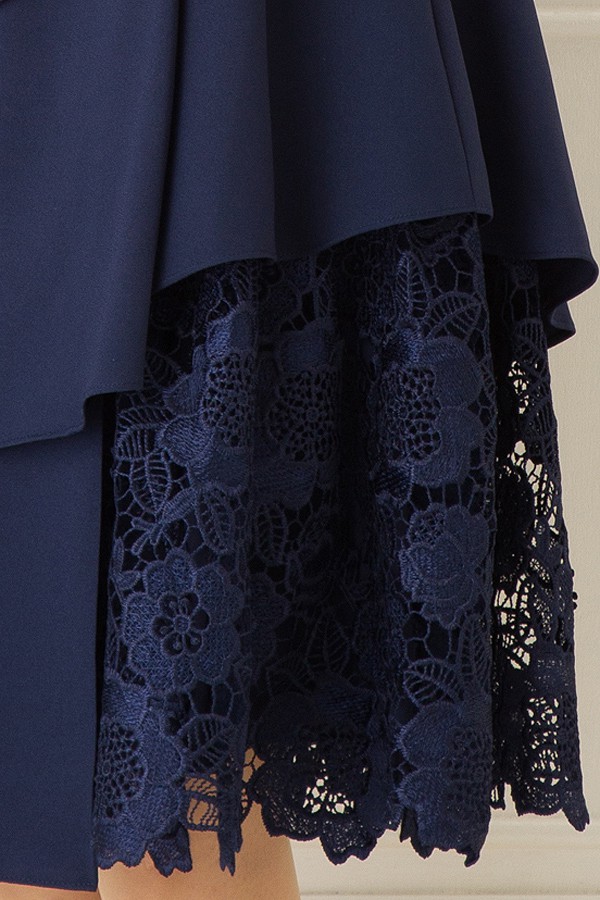 カギ編みスカートネイビーミニドレスの商品画像12