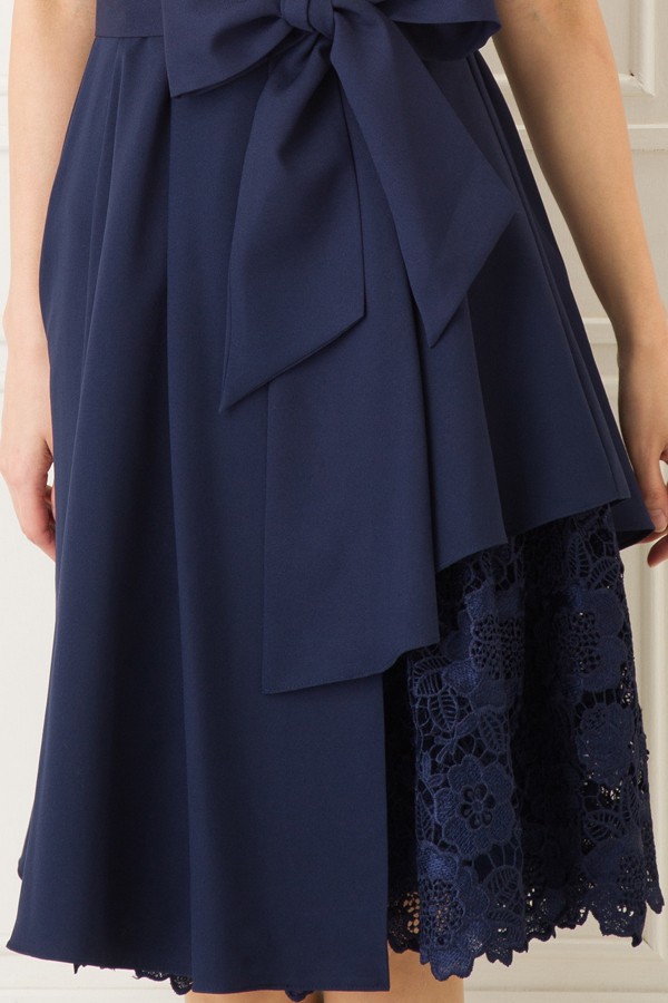 カギ編みスカートネイビーミニドレスの商品画像9