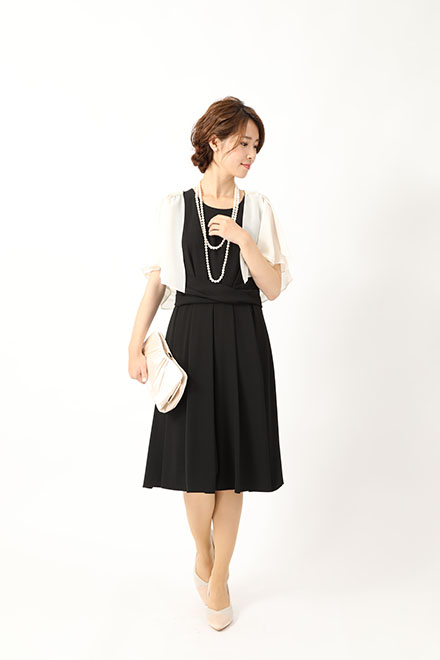 黒のウエストリボンドレスの商品画像5