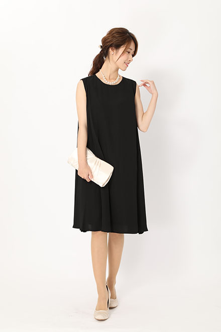 黒のサイドレースドレスの商品画像1