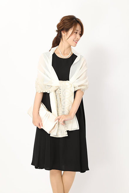 黒のサイドレースドレスの商品画像6