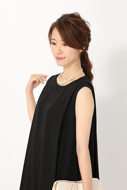 黒のサイドレースドレスの商品画像8