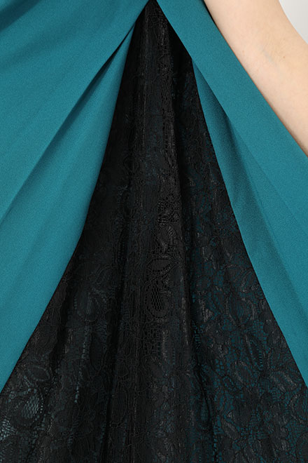 ブルーグリーンのサイドレースドレスの商品画像9