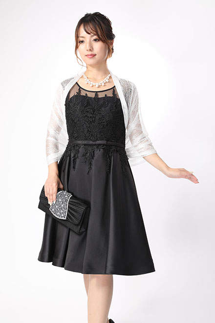 黒の刺繍ミニドレスの商品画像6
