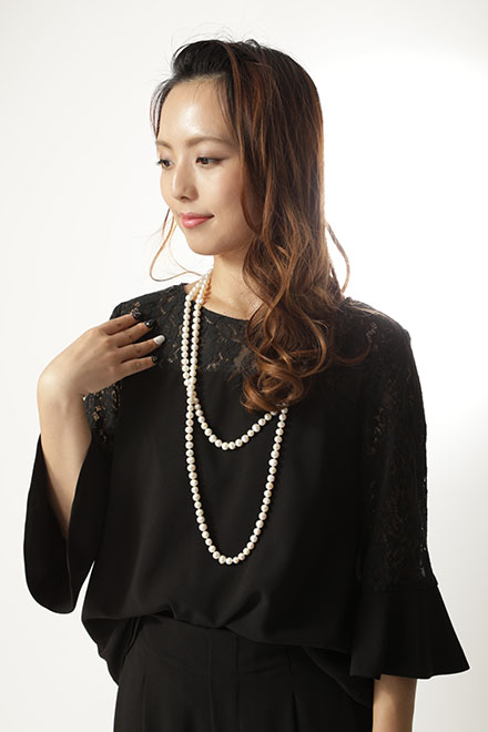黒のフレアスリーブセットアップパンツドレスの商品画像5