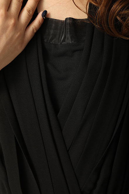 黒のシフォンロングパンツドレスの商品画像9