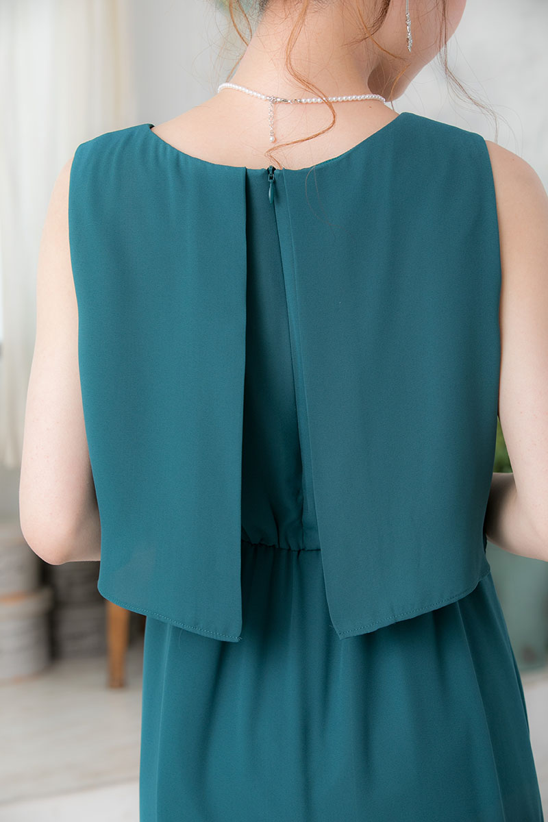 グリーンのフィッシュテールスカートドレスの商品画像5