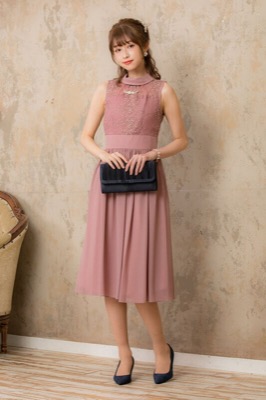 モーブピンクのロールカラードレスのサムネイル画像