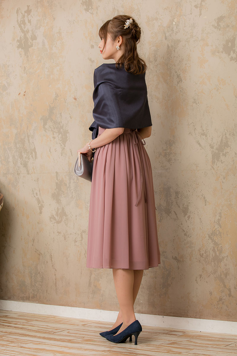 モーブピンクのロールカラードレスの商品画像8