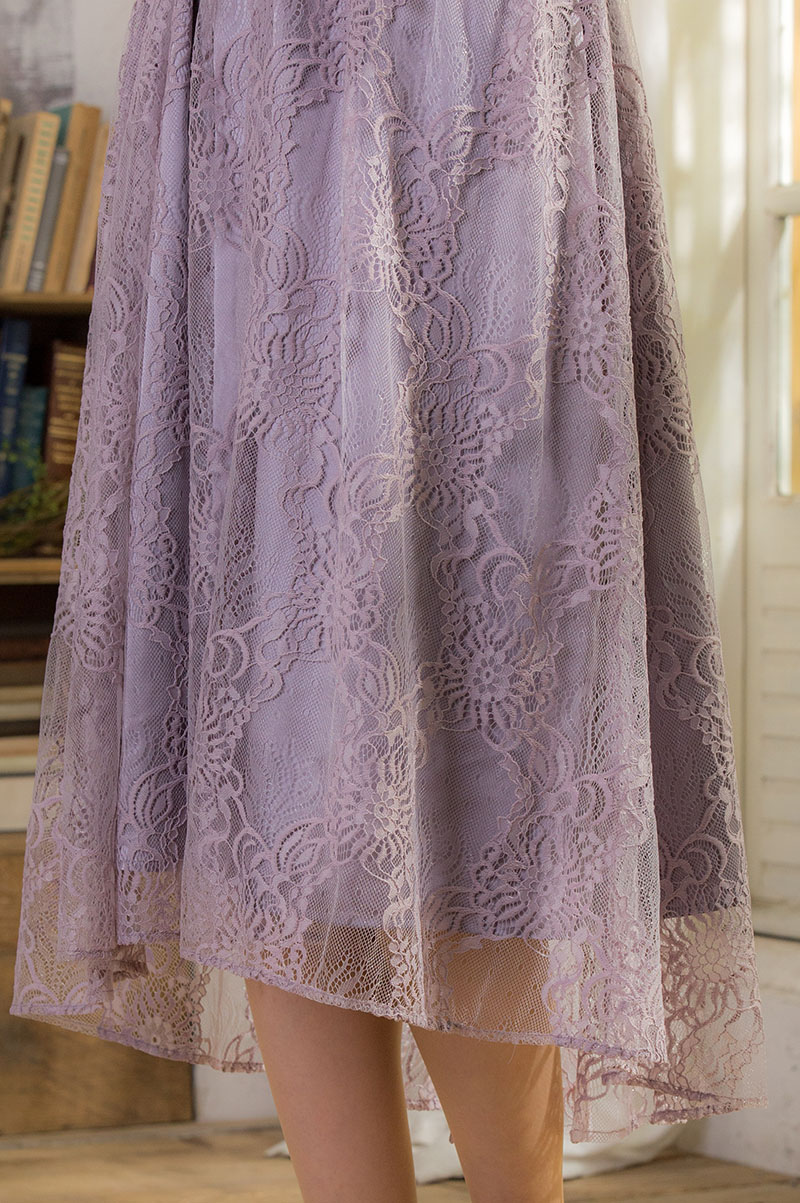 ピンクの総ラメレースドレスの商品画像11