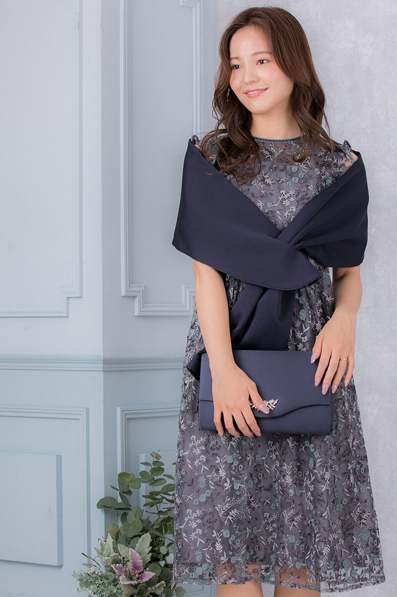 アーミーカーキのボタニカルレースドレスの商品画像7