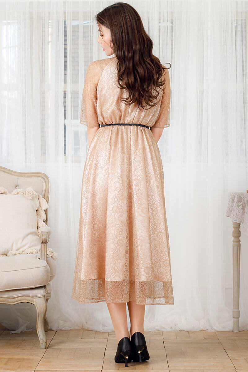 モカのラグランスリーブドレスの商品画像4