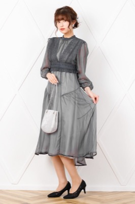 アーミーカーキのビスチェ付きシアードレス<br>Dorry doll | M | A-2617