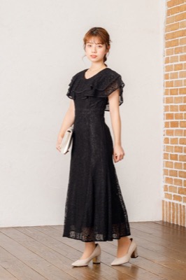 ブラックのフリルカラードレス | Dorry doll | M | A-2636