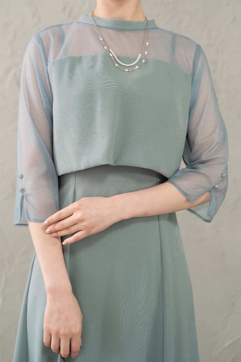 グリーンのジャケット付ドレスの商品画像5
