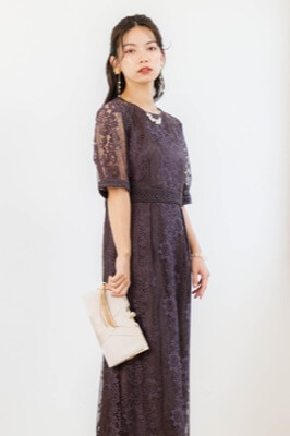 チャコールのコクーンスリーブタイトドレス<br>Dorry doll | M | A-2706