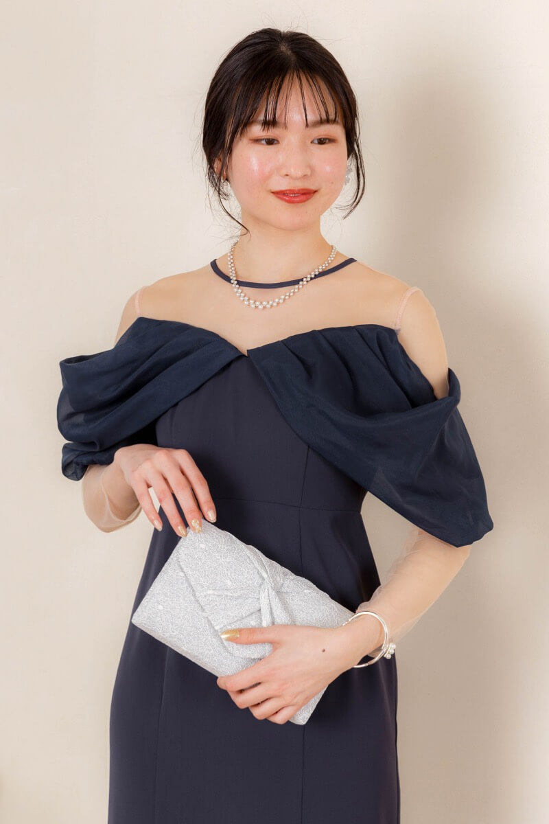 アッシュネイビーのオフショルダータイトドレスの商品画像10 アッシュネイビーのオフショルダータイトドレスの商品画像10