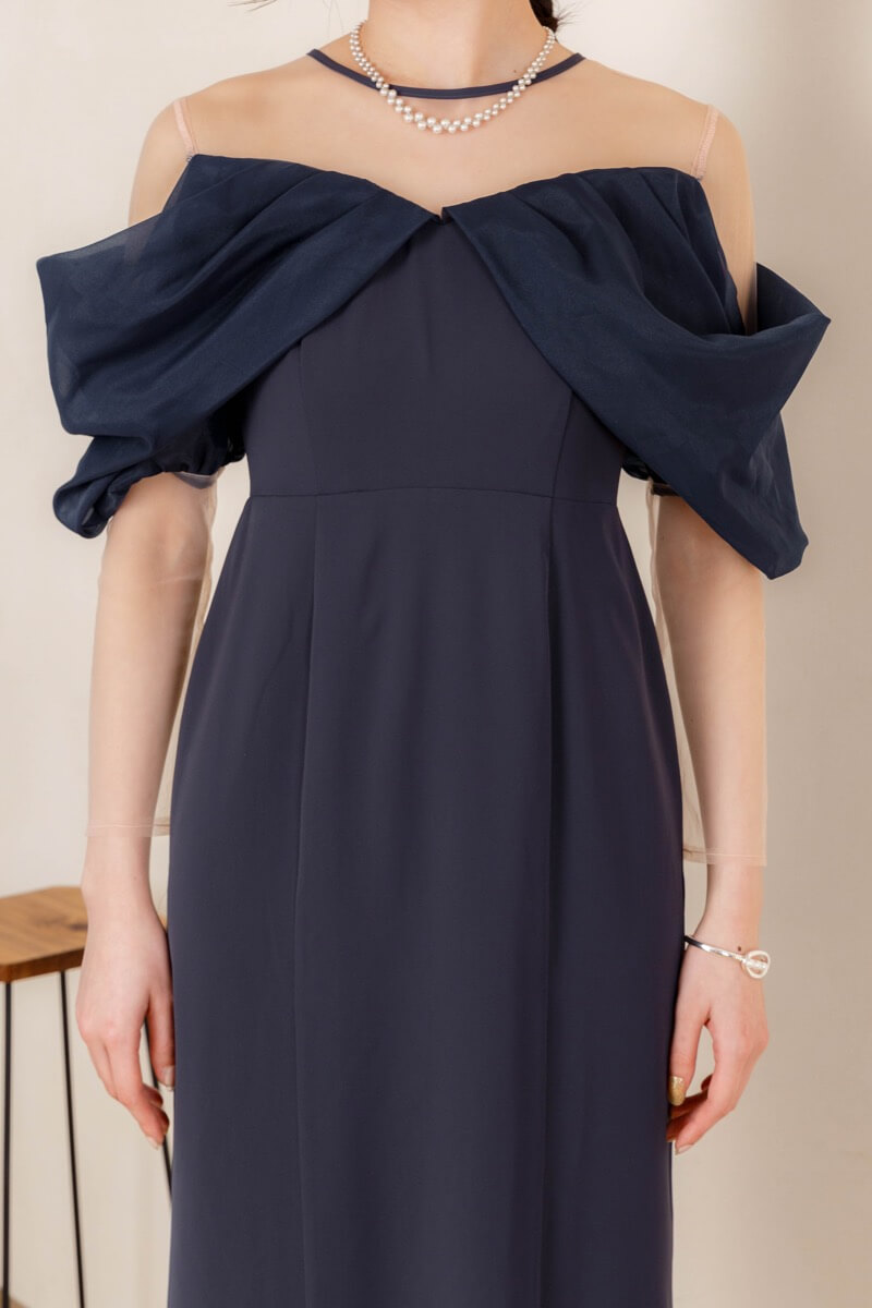 アッシュネイビーのオフショルダータイトドレスの商品画像5 アッシュネイビーのオフショルダータイトドレスの商品画像5