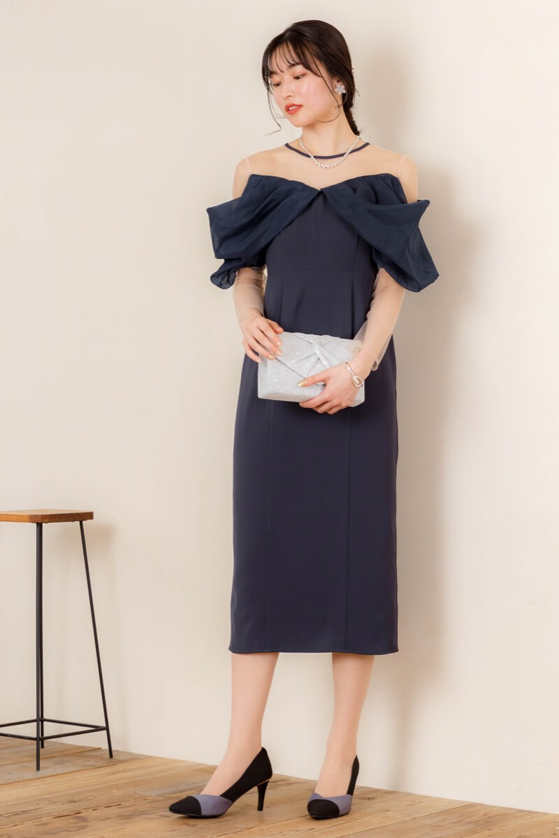 アッシュネイビーのオフショルダータイトドレスの商品画像9 アッシュネイビーのオフショルダータイトドレスの商品画像9