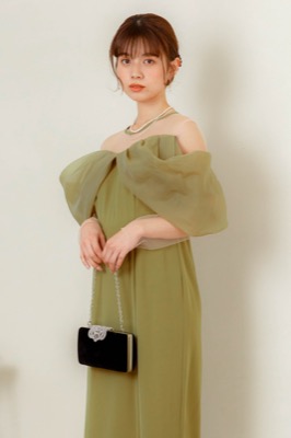 イエローのオフショルダータイトドレス | select shop | M | A-2792