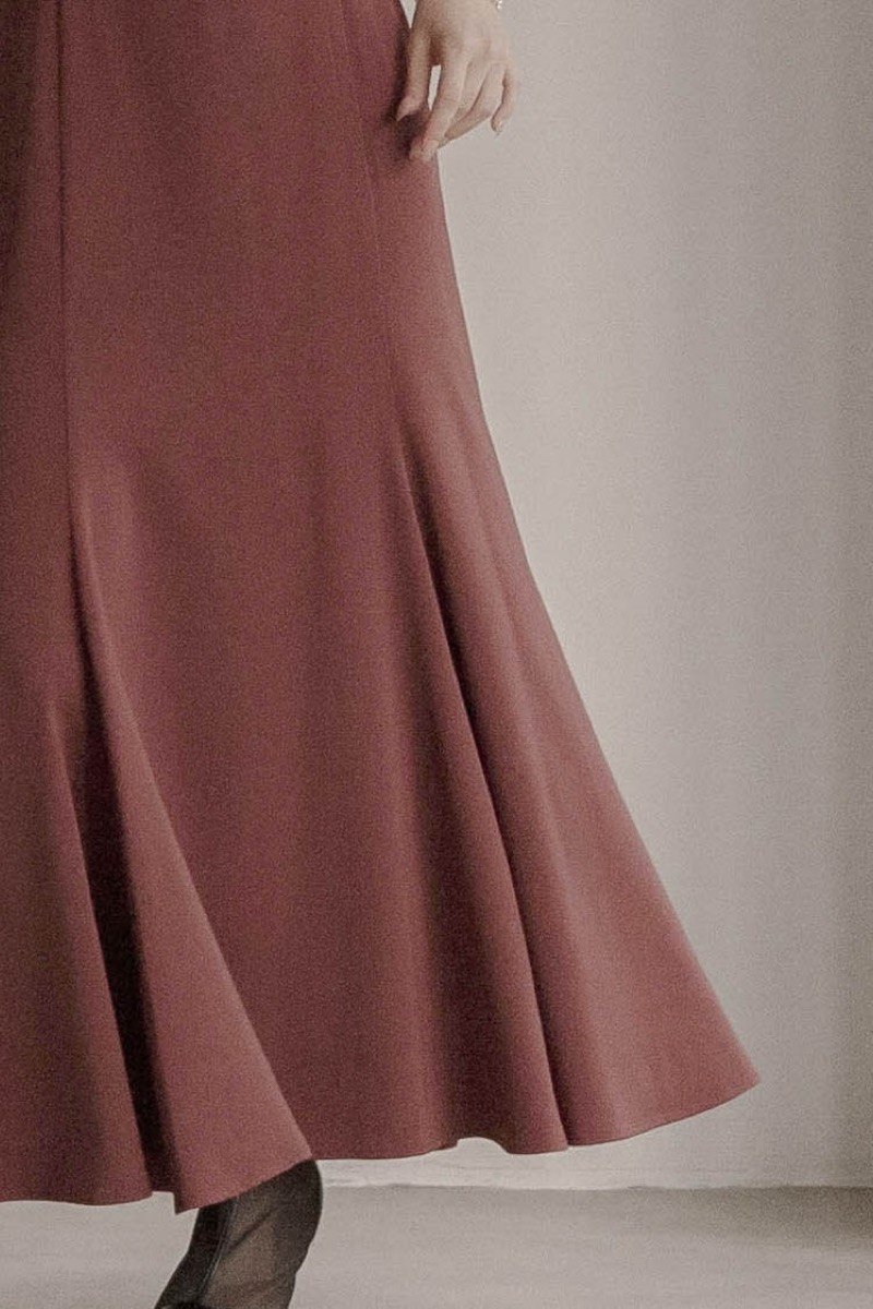 ボルドーの2wayフリルボレロ付きドレスの商品画像6 ボルドーの2wayフリルボレロ付きドレスの商品画像6