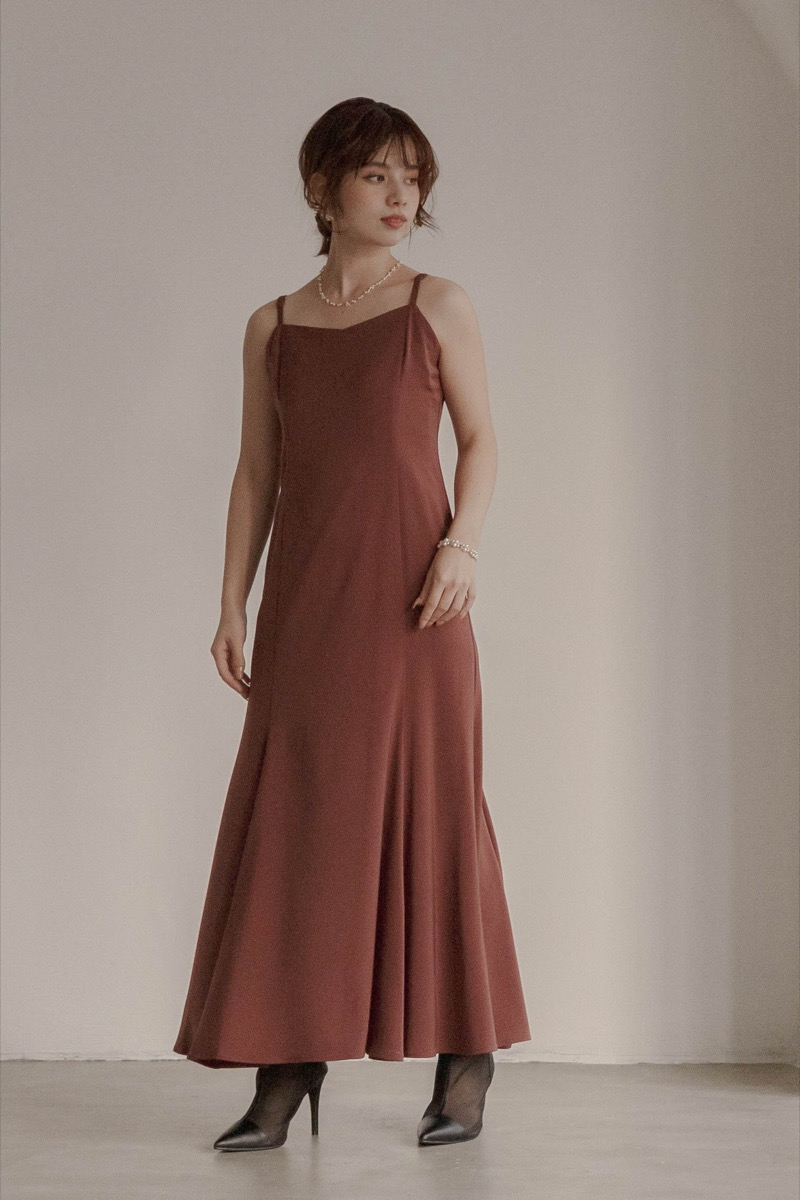 ボルドーの2wayフリルボレロ付きドレスの商品画像7 ボルドーの2wayフリルボレロ付きドレスの商品画像7