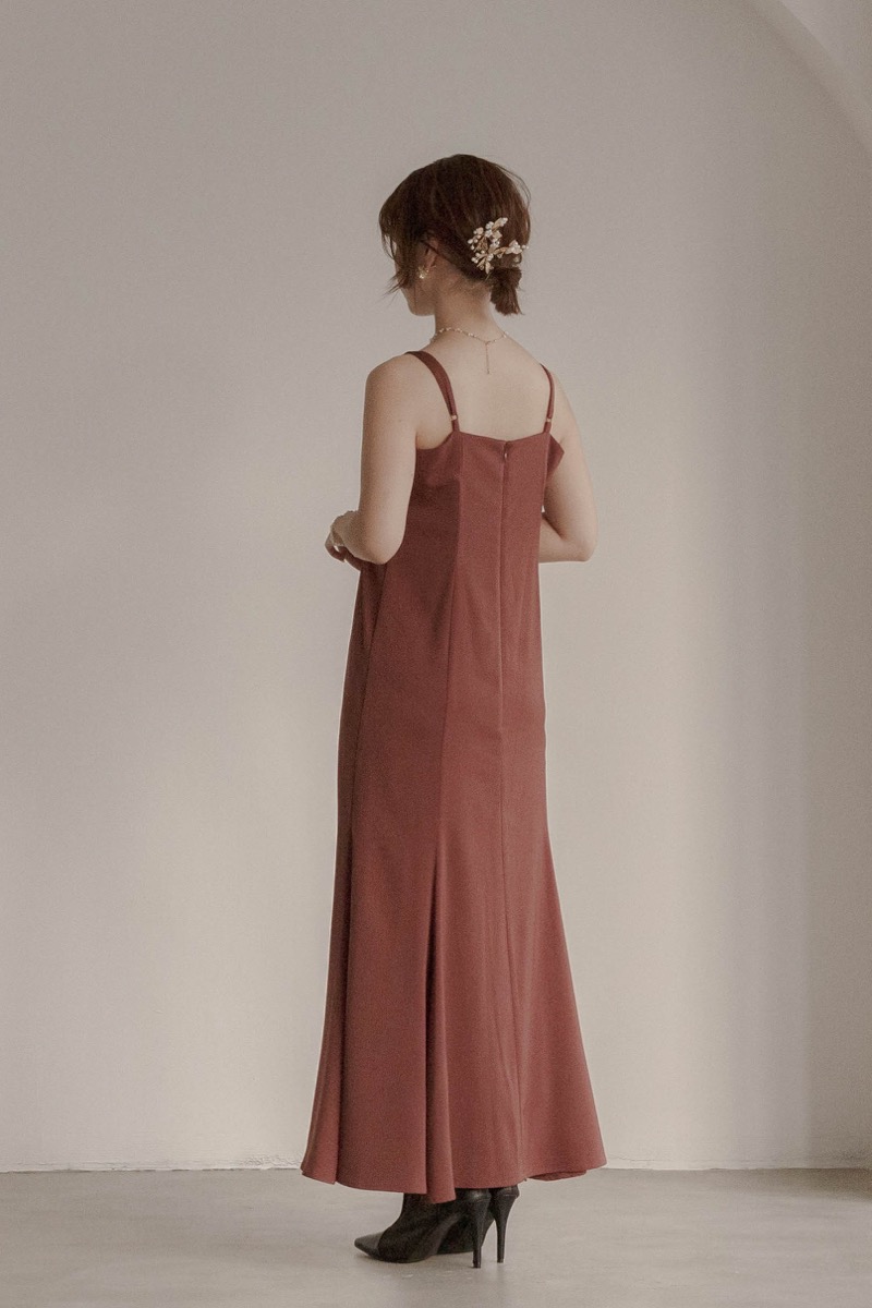 ボルドーの2wayフリルボレロ付きドレスの商品画像8 ボルドーの2wayフリルボレロ付きドレスの商品画像8