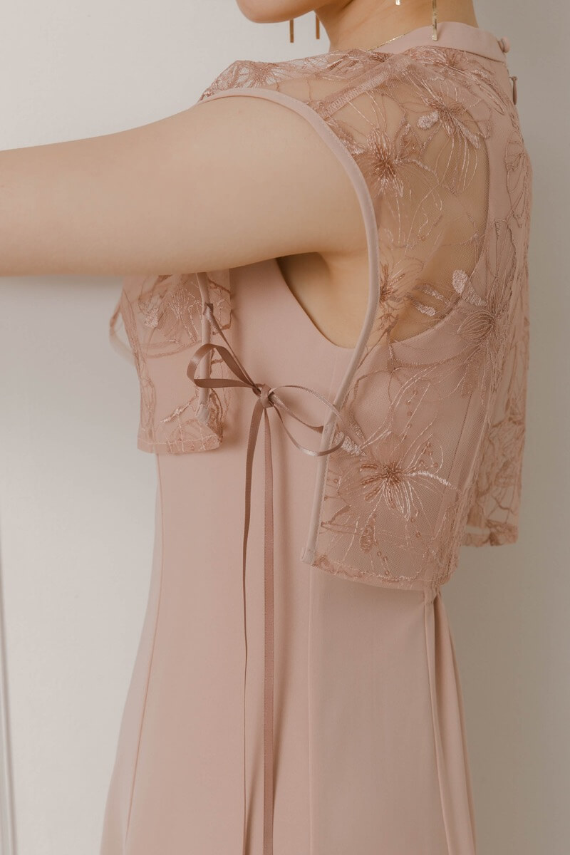 ピンクのスパンコールレースドレスの商品画像6 ピンクのスパンコールレースドレスの商品画像6