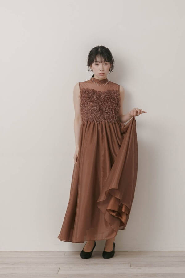 ブラウンのフリンジフェアリードレス | Dorrydoll | M | A-2937