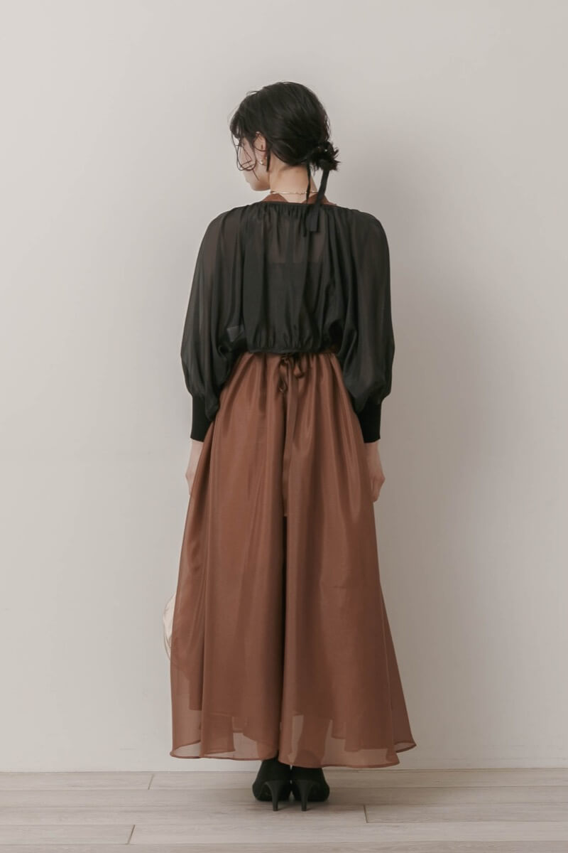 ブラウンのフリンジフェアリードレスの商品画像10