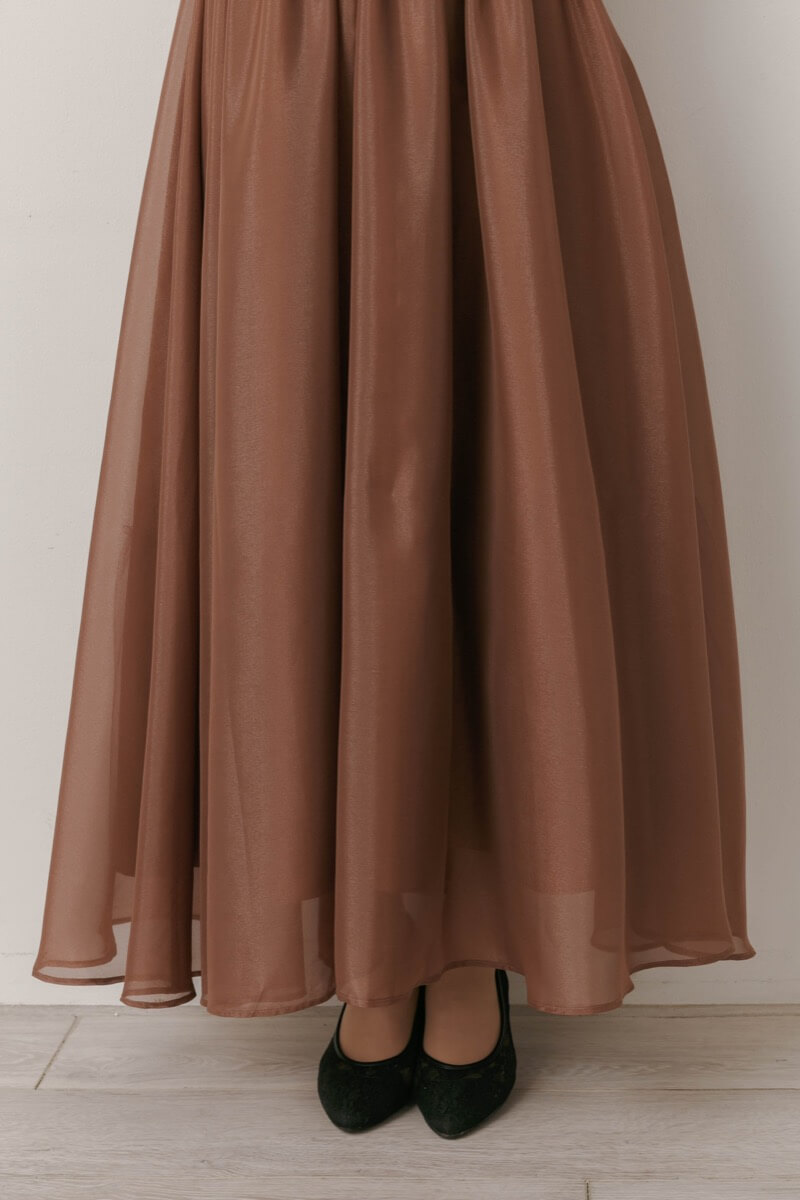 ブラウンのフリンジフェアリードレスの商品画像7